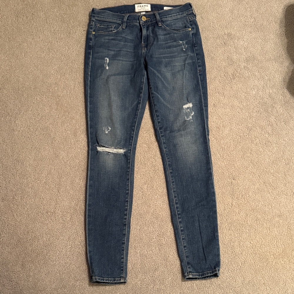 Frame Le Skinny de Jeanne in Jewel  Women's Skinny Jeans 26